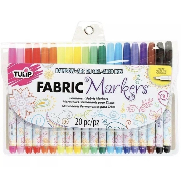 Tulip Other - NEW✨Tulip Fabric Markers, Multi-Colored, Permanent, Fine Tip, 20 Pk